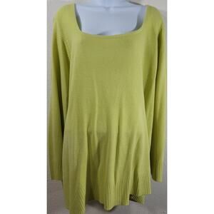 Avenue Sweater Collection Yellow Square Neck Sweater 26 28 Plus Lightweight Soft